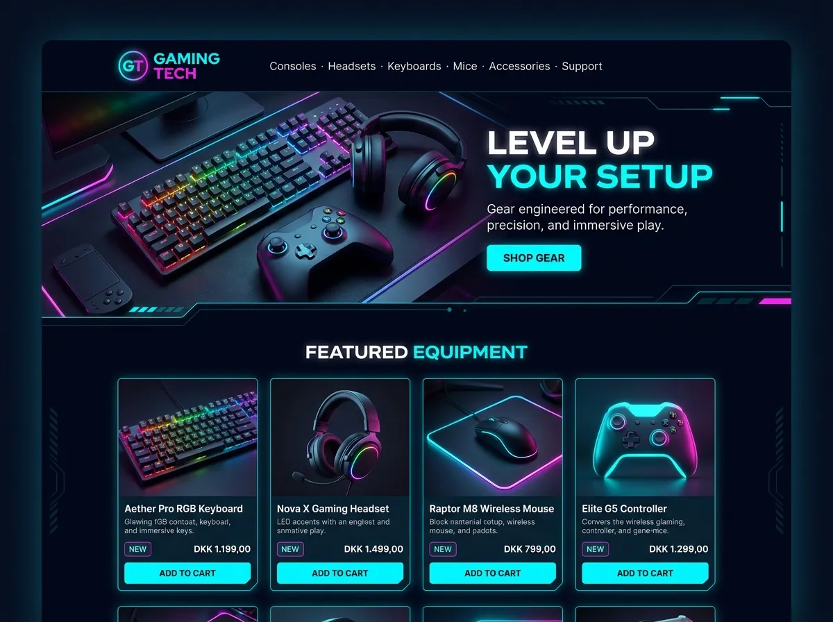 Gaming Tech Kllix storefront theme for Gaming & tech