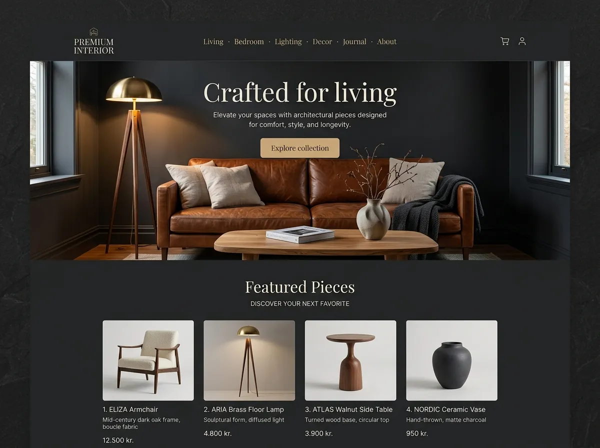 Premium Interior Kllix storefront theme for Furniture