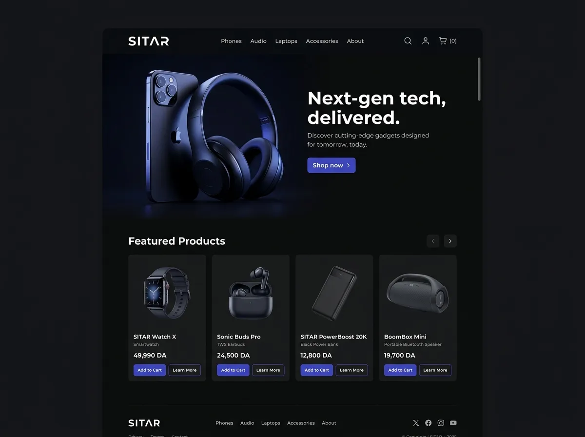 Sitar Kllix storefront theme for Electronics
