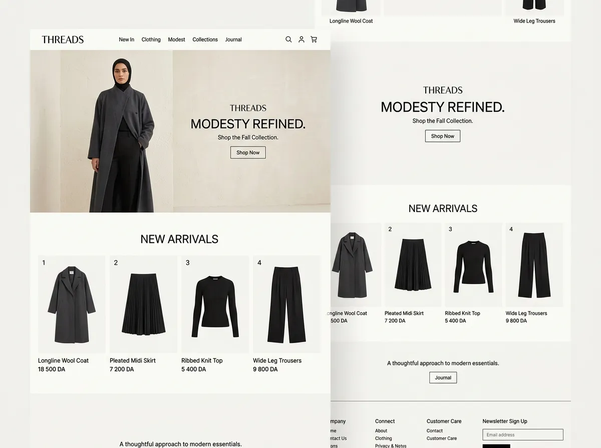Threads Kllix storefront theme for Contemporary fashion